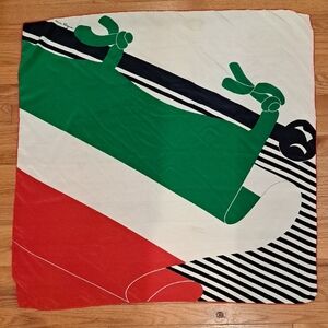 Salvatore Ferragamo Italian Flag Silk Scarf